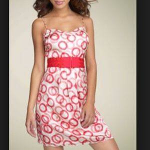 JUICY COUTURE 100% SILK "CIRCLE PRINT" PARTY DRESS